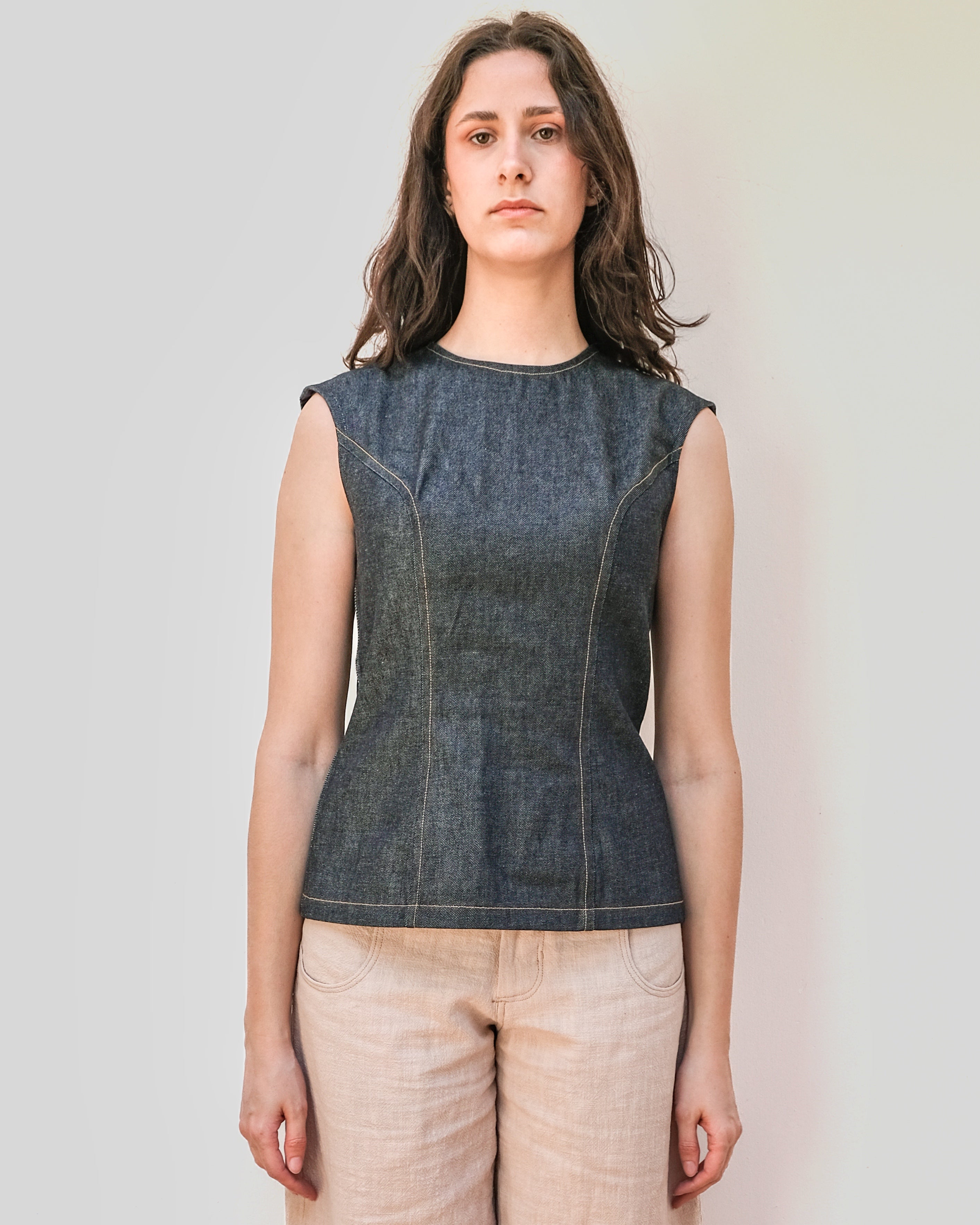 ITYS - Top cintré en jeans