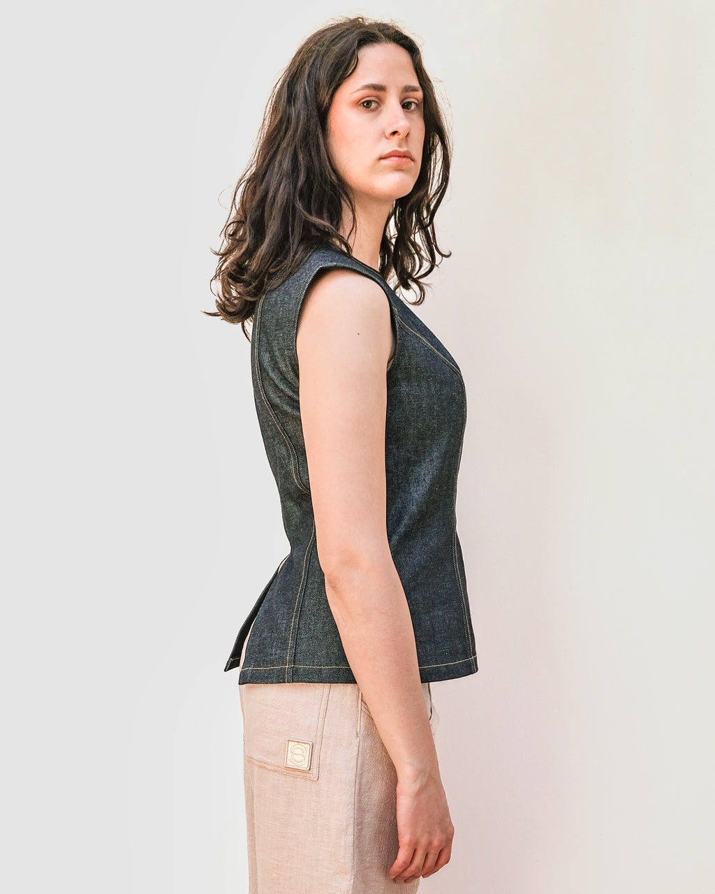 ITYS - Top cintré en jeans