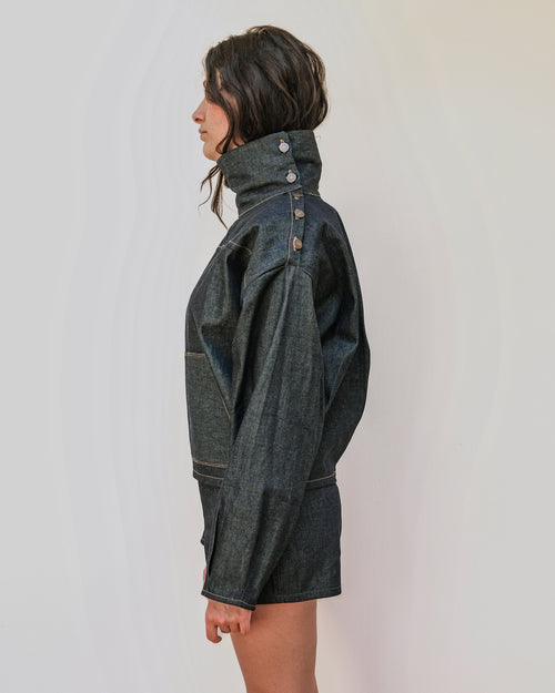 ALTHAÉE - Sweat ballon en jeans