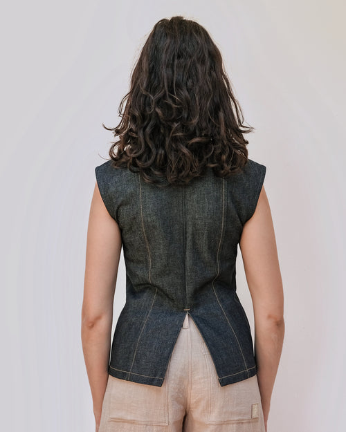 ITYS - Top cintré en jeans